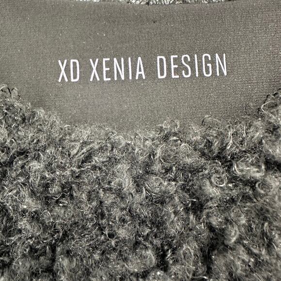 XD Xenia Design Avant Garde Black Textured Fluffy Pullover Sweater Top Black - Picture 5 of 9